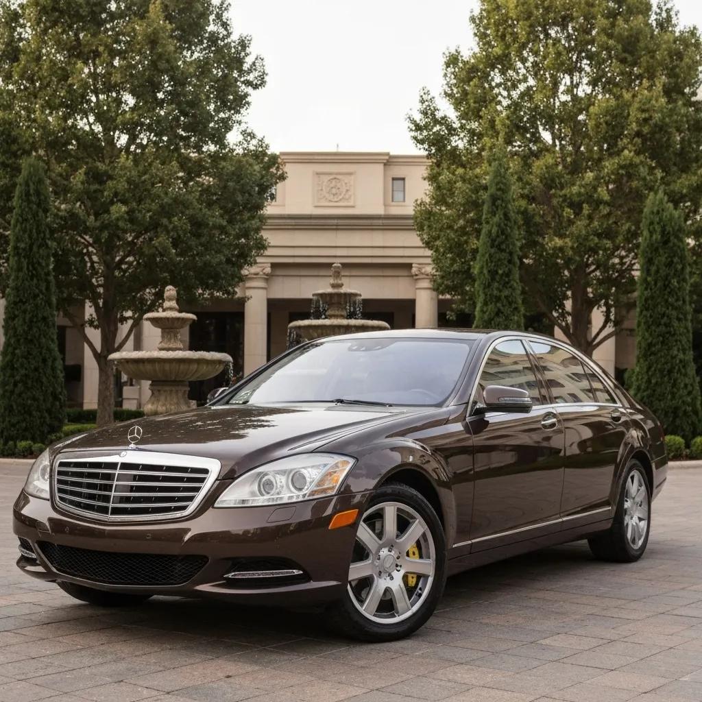 Luxury vehicle with chauffeur at Los Angeles International Airport for premium transfer service